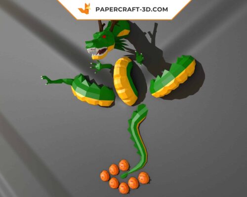 Papercraft Shenlong modèle 3D en origami papier