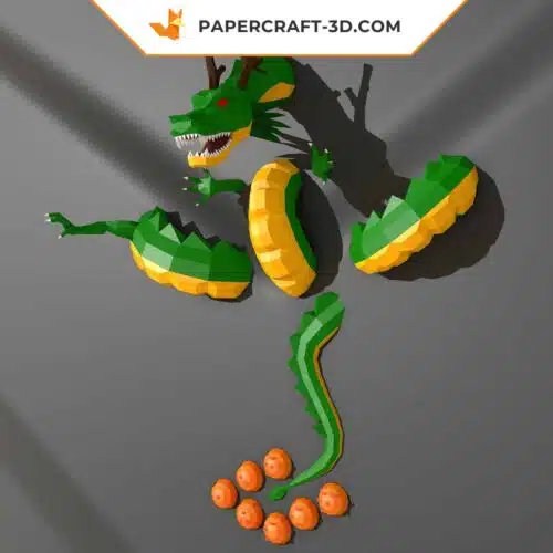 Papercraft di Shenlong in origami 3D