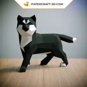 Papercraft Shiba Inu origami papier 3D pour décoration intérieure