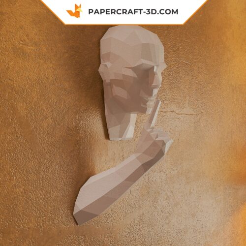 Papercraft de origami El silencio es oro
