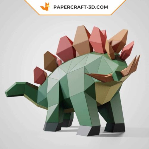 Papercraft Stegosaurus mignon en papier 3D modèle à télécharger instantanément