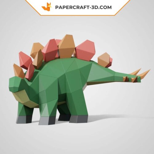 Papercraft Stegosaurus mignon en papier 3D modèle à télécharger instantanément