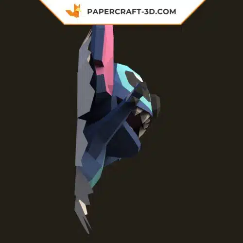 Papercraft Stitch mural en origami papier 3D DIY Pepakura