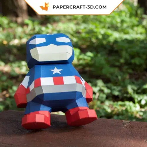 Papercraft Super-héros DIY en papier 3D, décoration de fête, modèle PDF