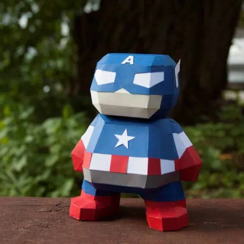 Papercraft Super-héros DIY en papier 3D, décoration de fête, modèle PDF