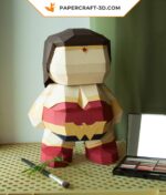 Papercraft Super-héros Wonder 3D en origami papier DIY