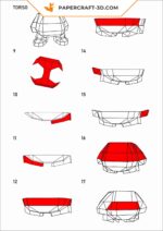 Papercraft Superhéros en origami papier 3D à faire soi-même