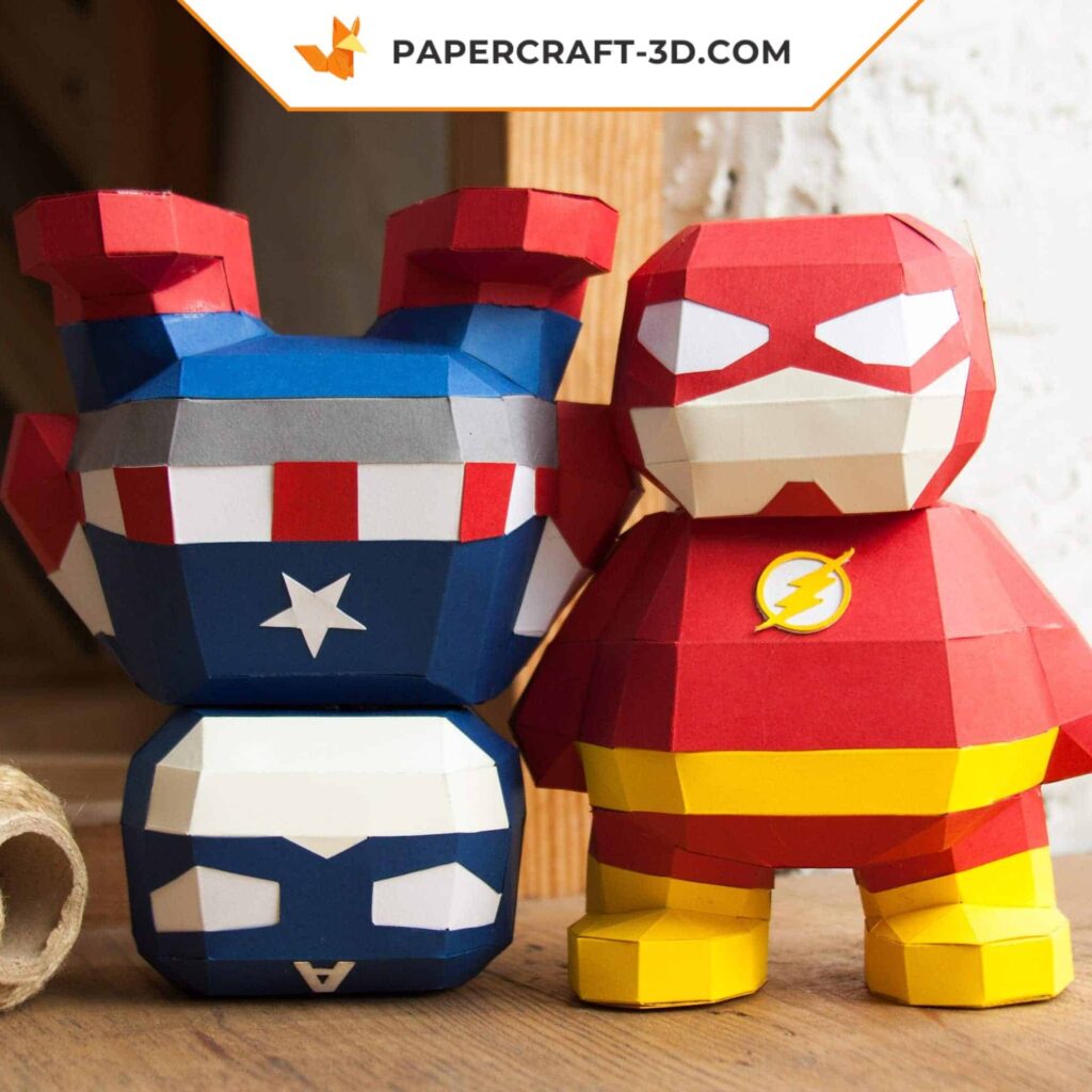 Papercraft Flash DC Comics en origami 3D