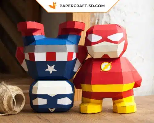 Papercraft Superhéros en origami papier 3D DIY