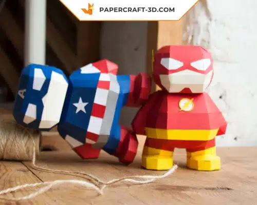 Papercraft Superhéros en origami papier 3D DIY