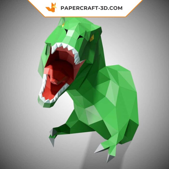 Papercraft T-Rex trophée modèle papier 3D