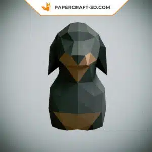 Papercraft Teckel origami papier 3D