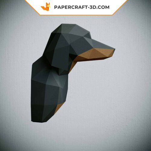 Papercraft Teckel origami papier 3D
