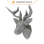 papercraft tête de cerf origami 3D