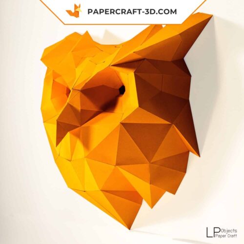 Papercraft Tête de Chouette origami papier 3D