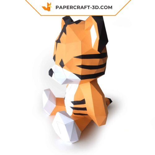 Papercraft bébé tigre mignon pour enfant