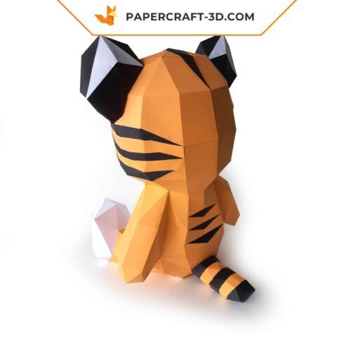 Papercraft bébé tigre mignon pour enfant