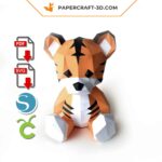 Papercraft bébé tigre mignon pour enfant
