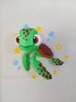 Papercraft tortue bébé Chiquitín en papier 3D origami pour décoration intérieure