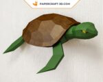 Papercraft tortue origami papier 3D DIY pour décoration d’intérieur