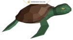 Papercraft tortue origami papier 3D DIY pour décoration d’intérieur