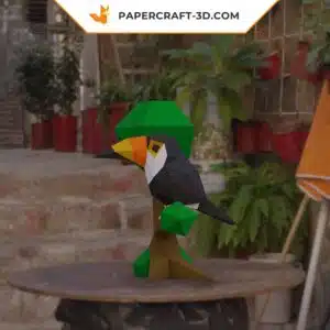 Papercraft Toucan origami papier 3D