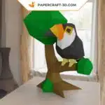 Papercraft Toucan origami papier 3D