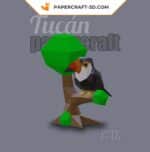 Papercraft Toucan origami papier 3D