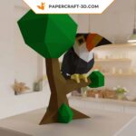 Papercraft Toucan origami papier 3D