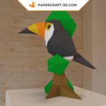 Papercraft Toucan origami papier 3D