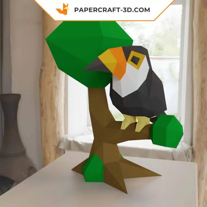 Papercraft Toucan origami papier 3D