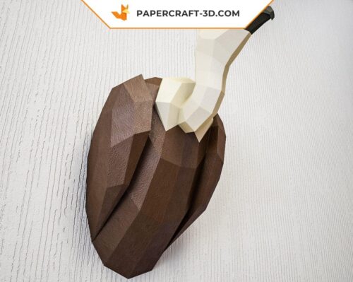 Papercraft trophée d’oiseau 3D : vautour, griffon, condor, aigle en origami papier