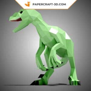 Papercraft Vélociraptor origami papier 3D