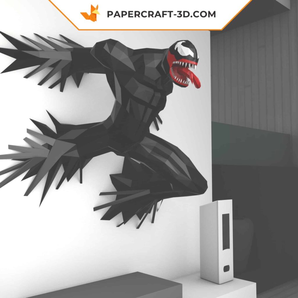 Papercraft Venom en origami 3D