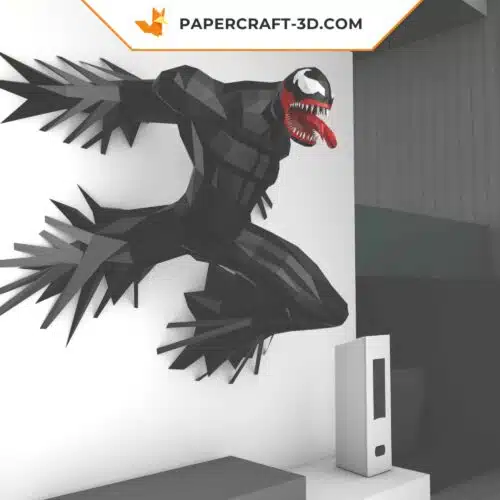 Papercraft Venom modèle 3D en origami papier