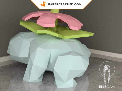 Papercraft Venusaur Pokemon en origami papier 3D à faire soi-même