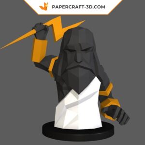 Papercraft Zeus modèle 3D en origami papier