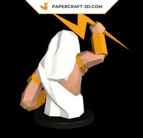 Papercraft Zeus modèle 3D en origami papier