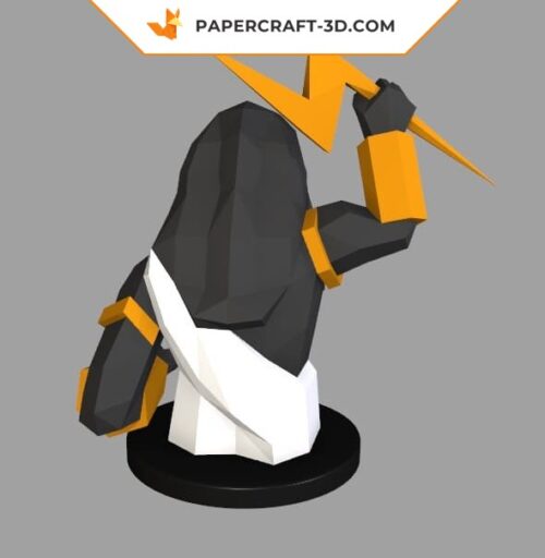 Papercraft Zeus modèle 3D en origami papier