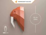 Papercraft cabeça de morsa em origami