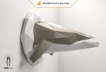 Papercraft troféu de barracuda em origami 3D