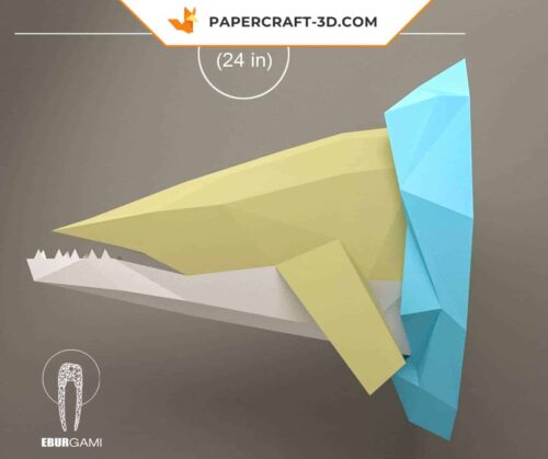 Papercraft troféu de barracuda em origami 3D