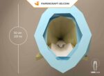 Papercraft troféu de barracuda em origami 3D
