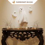 Papercraft fantasmas para Halloween en origami 3D