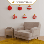 Carta origami 3D da appendere alla parete di Papercraft