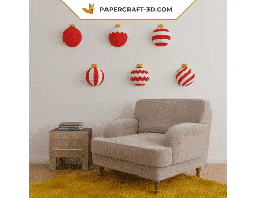 Papercraft colgante de pared de papel origami 3D