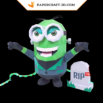 Papercraft Minion Frankenstein en papier 3D origami