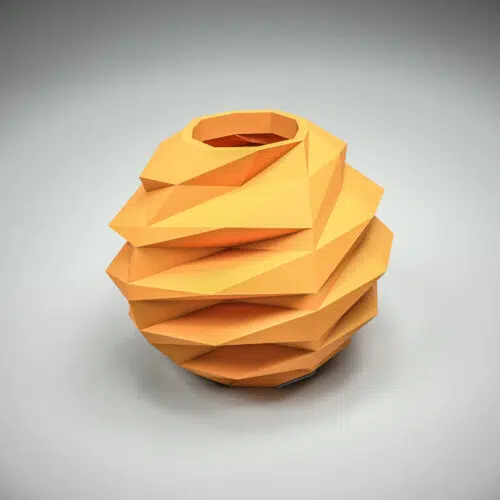 Papercraft de vase rond en origami 3D