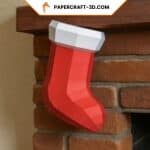 Papercraft gratuit chaussettes de Noël en origami