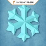 Papercraft gratuit de flocon en origami